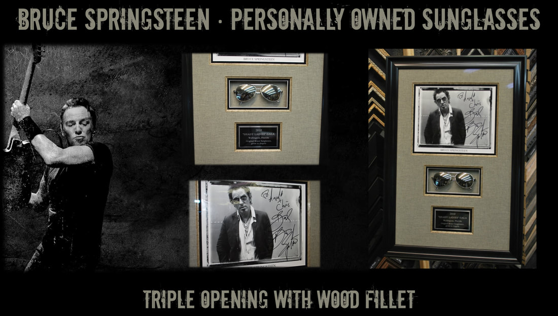 Bruce Springsteen Owned Sunglasses Custom Framed Shadowbox