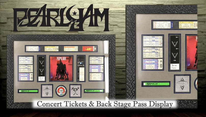 Pearl Jam Concert Ticket Custom Framed Display