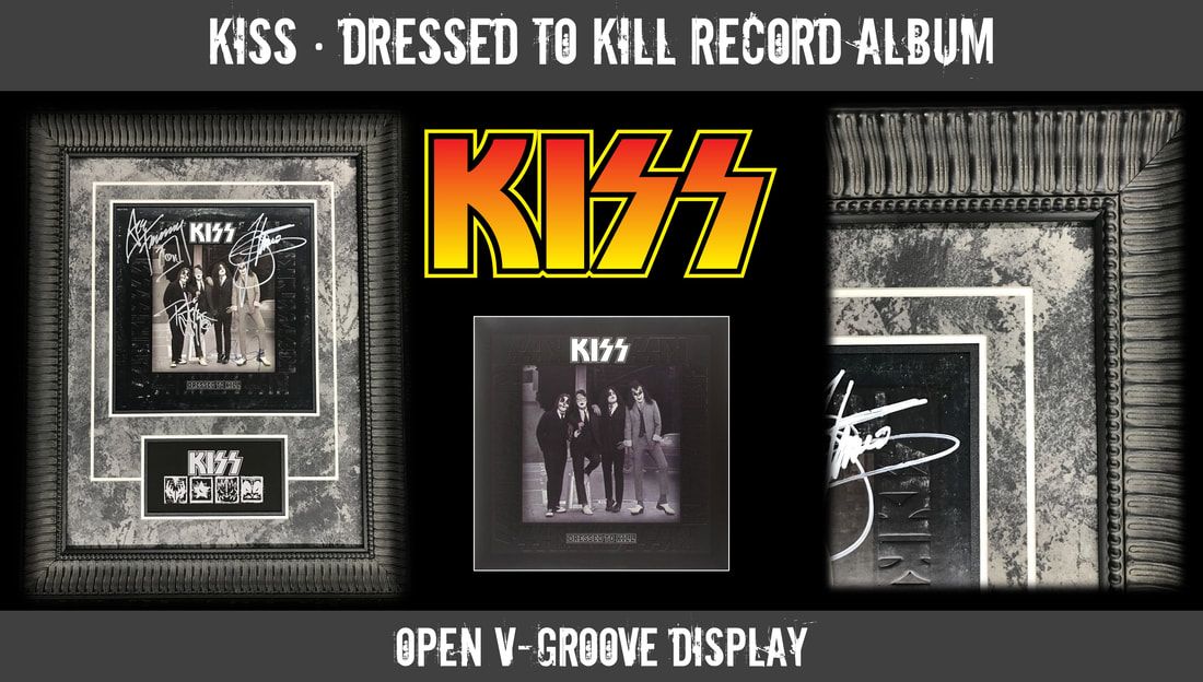Kiss Dressed to Kill Autographed Record Album Custom Framed