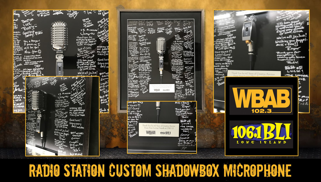 Radio Microphone Custom Framed Shadowbox 