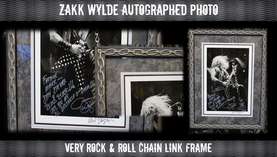 Zakk Wylde Autographed Photo Chain Link Frame